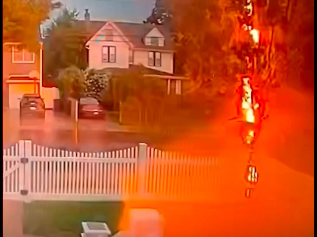 Piorun uderzył w niego w drodze do dentysty. Wszystko nagrała kamera (WIDEO)